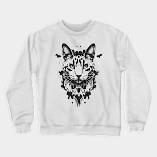 Cute Cat Illusion Design, Funny Cat Lover Gift Idea Crewneck Sweatshirt